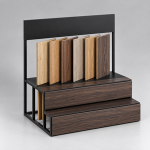 Factory Wholesale Customized Antique Freestanding Metal Floating Shelf Tile <b>Display</b> <b>Rack</b> for Ceramic Porcelain Marble Tile - Product Image 1