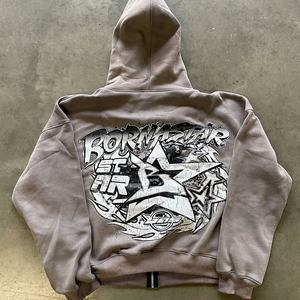 Snail Embroidery Hoodies Premium Fashion Custom Design Wholesale 100% Cotton Autumn Unisex Knitted - Product Image 2