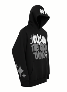 Sweat-shirts surdimensionnés à impression puff, col rond, épaules tombantes, nouveaux sweats personnalisés OEM pour hommes - Product Image 2