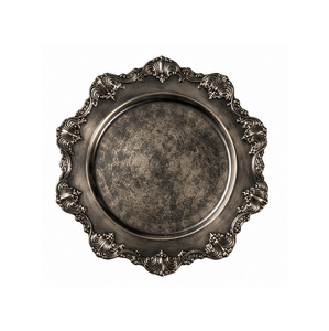 Assiette décorative ronde en cuivre martelé, faite à la main, design massif, pour plats de fête, style moderne, assiette en métal - Product Image 2