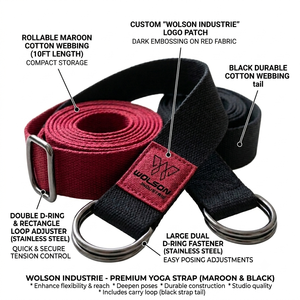Correa de Estiramiento de Yoga Resistente, Cinta de Spandex/Poliéster de Primera Calidad, Antideslizante, Portátil, para Ejercicios de Rehabilitación y Fitness Unisex - Product Image 3
