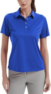Camiseta Polo de Manga Corta para Mujer, Color Naranja, Tejido de Poliéster de Secado Rápido, Corte Regular, Color Sólido, Tendencia - Product Image 4