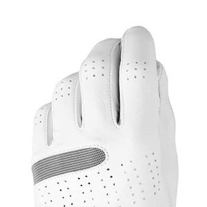 Gants de golf en cuir Cabretta gris pur avec bordure blanche, protection UV, respirants, légers, ultra doux en peau de mouton, vente en gros - Product Image 4