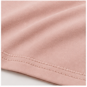 T-shirt rose poudré asymétrique à manches volantées coupe ajustée pour femme WTS-0140 - Product Image 6