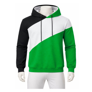 Sweat à capuche pour homme, taille personnalisée, en coton tricoté, contraste noir et blanc, saison hiver, vente en gros, impression de logo personnalisé, sweat à capuche pour homme - Product Image 2