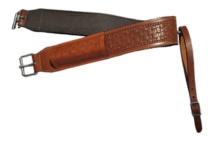 Vente chaude Cuir Cheval Western Selle Sangle Cinch Attachment Floral Outillage Blanc Tressage Conception En Gros Fabricant - Product Image 2