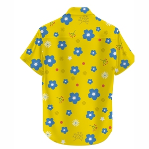 เสื้อเชิ้ตชายหาดพิมพ์ลายทรอปิคอลแบบสั่งทำพิเศษสำหรับผู้ชาย ผ้าโพลีเอสเตอร์ระบายอากาศดี ติดกระดุม เหมาะสำหรับวันหยุดพักผ่อนฤดูร้อน เสื้อชายหาดลำลอง - Product Image 6