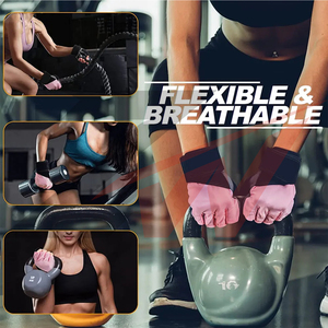 Women Fingerless Gym Gloves Extended Wrist Protection <b>Towel</b> Wipe Panel Weight Lifting Gloves Manufacturer wholesale OEM - Product Image 6