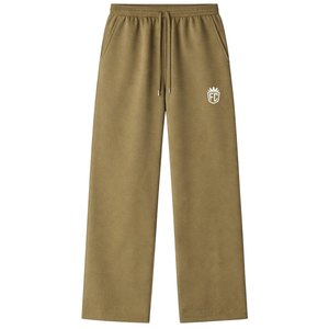 Conjunto de Sudadera con Capucha y Cremallera con Ribete en Contraste y Pantalones Jogger para Hombre, Ropa Deportiva Casual de Algodón en Verde Oliva - Product Image 3