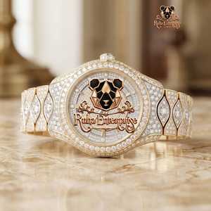 Montre entièrement sertie de moissanite, mouvement automatique, montre de luxe hip-hop pour unisexe - Product Image 5