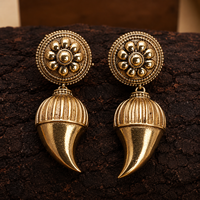 Dernières créations de boucles d'oreilles en alliage de zinc et acier inoxydable plaqué or antique, forme fantaisie, bijoux tendance pour femmes, pour les soirées