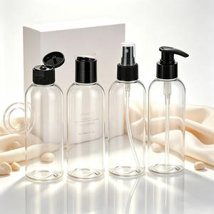 In Stock Empty 200ml Clear PET Plastic Round <b>Bottle</b> for Lotion, Shampoo, Skincare, Body Wash Cosmetic Packaging Wholesale - Product Image 4