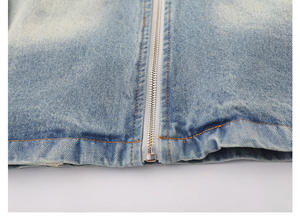 <b>Men's</b> Slim Fit Denim <b>Jacket</b> Turn Down Collar Solid Color Casual Outerwear Button Closure Regular Sleeve Autumn Wear - Product Image 3