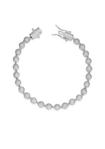 Hip Hop 925 Silver Plated Moissanite Bead <b>Ball</b> Dogtag <b>Bracelet</b> Stylish HipHop Design Unisex for Wedding Party Gift - Product Image 3