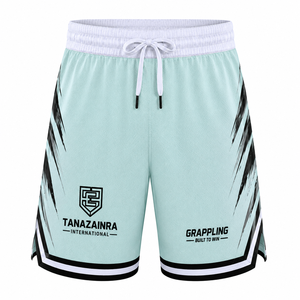 Shorts de basket-ball personnalisés OEM ODM 100% polyester respirant, séchage rapide, antibactérien, shorts de sport athlétiques pour hommes - Product Image 1