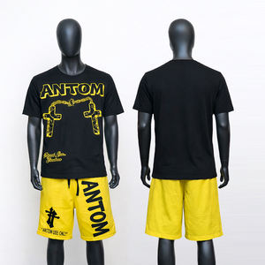 Conjunto Deportivo Corto para Hombre, Talla Grande, Estampado, Verano, Personalizado, con Chaqueta Cortavientos y Pantalones Cortos - Product Image 1