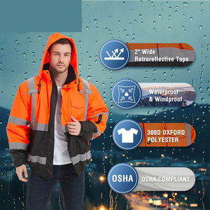 Wholesale Perfectionists <b>High</b> <b>Visibility</b> CE Certified Breathable Rip-Stop Zippered Reflective <b>Softshell</b> Polyester OEM Service - Product Image 5