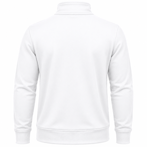 WARPRO INDUSTRY Pull en maille blanc uni pour homme, col montant, fermeture éclair 1/4, coupe classique, manches longues, hiver - Product Image 5