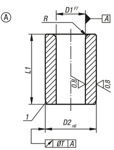 K1021 DRILL BUSH CYLINDRICAL DIN179, FORM:A, ACIER DOUX 2,5X5X9 - Product Image 4