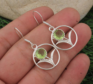 Joyería de Plata de Ley 925 con Peridoto Natural, Diseño de Árbol de la Vida, Gema Verde Hecha a Mano, Piedra de Nacimiento de Agosto, Venta al por Mayor para Fiestas - Product Image 2