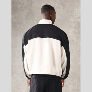 ODM Custom Canvas Waterproof Windbreaker Bomber <b>Jacket</b> with Stand Collar Anti-UV Regular Fit and <b>Reflective</b> Trim for <b>Men</b> - Product Image 2