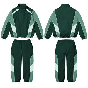 Ensemble de survêtement pour homme en nylon imprimé, haute performance, léger et respirant, avec veste à fermeture éclair intégrale et pantalon à taille élastique - Product Image 5