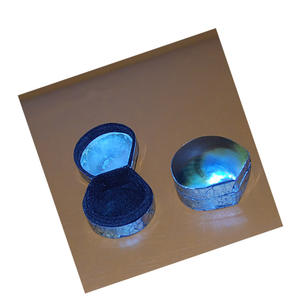 Boîte à bijoux ovale en coquille de Pinctada Margaritifera, couvercle en coquille standard et matériau PC, commande minimum 50 pièces - Product Image 2