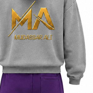 Chándal para Hombre Mudassar, 480 g/m², 100% Algodón, Logotipo con Impresión Puff, Cordón Ajustable, Largo Completo, Estilo Vintage, con Capucha, para Invierno - Product Image 4