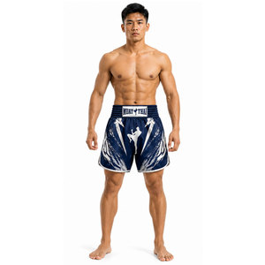 High Quality Wholesale Customized Muay Thai Kick Boxing Shorts Thailand Inspired Customizable Athletic <b>Boxer</b> Shorts - Product Image 3