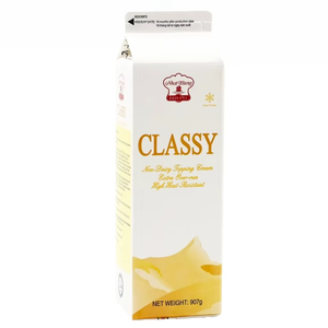 Crème Non Laitière Personnalisée pour Marque Blanche, Crème de Finition Non Laitière HALAL de Qualité Boulangerie Classy Whip 907G, Fournisseur Exportateur - Product Image 1