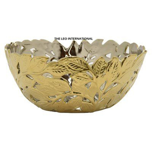 Bol décoratif à bordure latérale en chaîne dorée en métal, design classique et étonnant, finition noire brillante, accent décoratif pour la maison - Product Image 5