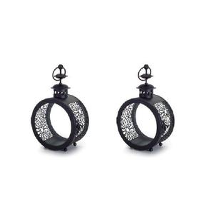 Lámpara Decorativa de Vidrio y Hierro para el Hogar, Color Negro Mate, Tamaño Estándar, Portavelas Hecho a Mano, Tamaño y Forma Personalizados - Product Image 3