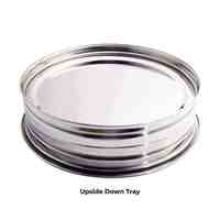 ENSEMBLE EXCLUSIF DE PLATS À DOUBLE NIVEAU EN ACIER INOXYDABLE POUR COMMUNION, 80 Gobelets en Plastique, Finition Miroir, Robuste et Durable, Passe au Lave-Vaisselle