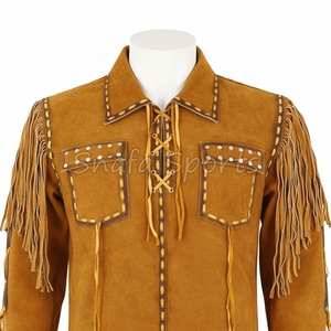 Best Selling Fashion <b>Long</b> Sleeve Cowgirl <b>Leather</b> Fringe Western <b>Jacket</b> For Street Fashion In Wholesale Price - Product Image 3