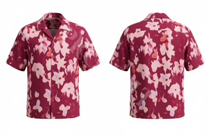 Camisa de Vestir de Franela de Manga Larga para Hombre con Diseño Floral Personalizado, Camisa Casual de Verano con Botones, Transpirable, Ecológica y de Secado Rápido - Product Image 6
