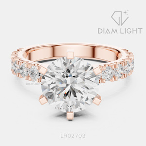 Bague de mariage en or blanc 14 carats avec diamant de laboratoire certifié IGI, taille ronde 2,25 carats, bijou raffiné, cadeau pour fiançailles, mariage ou anniversaire - Product Image 3