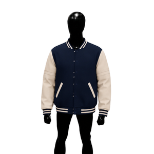 PREMIUM NAVY BLUE LETTERMAN <b>VARSITY</b> <b>JACKET</b> FOR <b>MEN</b> FASHION LETTERMAN TRENDY COLLEGE <b>BOMBER</b> COMFORT FIT WINTER FASHION STYLISH WO - Product Image 1