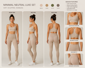 Conjunto de Leggings Beige para Mujer, Sujetador Deportivo, Ropa Deportiva para Yoga, Ropa de Fitness, Etiqueta Privada Personalizada, OEM, ODM - Product Image 5