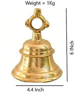 Campana de Iglesia Tradicional de Latón Puro, Campana Colgante para Oración, Meditación y Decoración Espiritual - Product Image 2