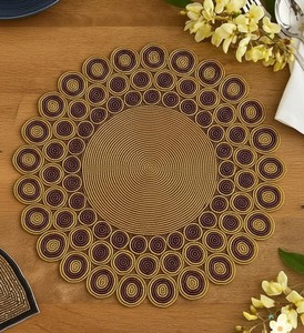 Elegant Embroidery Seed Beadwork Table Mat For Event Home Festive Dining Coffee <b>Placemat</b> Handcrafted Home Decor Artistic Piece - Product Image 3
