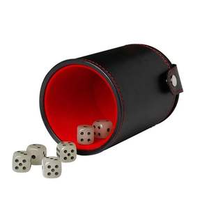 Vasos para Dados de Cuero PU Personalizables al por Mayor con Logotipo Grabado, Estilo Clásico Hecho a Mano para Juegos de Azar Casuales - Product Image 2