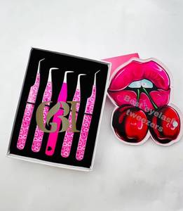 แม่เหล็กติดขนตา Cherry Lips Lash Tile รุ่นใหม่ล่าสุด  แหนบต่อขนตาอะคริลิคแบบยั่งยืน  แผ่นรองรูปดอกไม้และวงรีแบบกำหนดเอง มีจำหน่ายแล้ว - Product Image 2