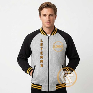 Veste universitaire personnalisée en molleton de coton tricoté brodé, haute qualité, respirante, Alpha |   Vestes Phi - Product Image 3