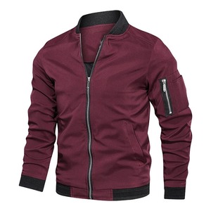 Sports Windbreaker Zip Up Coat with Pockets Clothing Spring Autumn <b>Men</b>_<b>s</b> Bomber <b>Jacket</b> Casual <b>Lightweight</b> <b>Jacket</b> For <b>Men</b> - Product Image 1