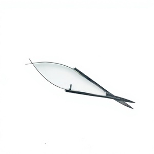 Ciseaux professionnels à ressort en plasma noir pour sourcils, en acier inoxydable argenté, couleur et logo personnalisés, instruments de beauté - Product Image 5