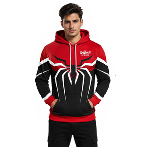 Sudadera con Capucha Personalizada con Estampado de Araña, Estilo Urbano, Holgada, Informal, Unisex - Product Image 2