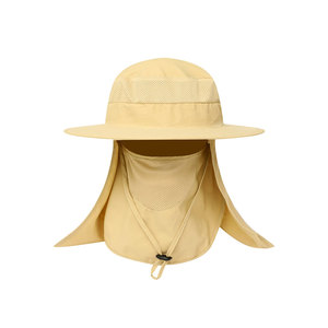 Children's Navy Blue Sun Cap With Neck Flap Breathable Cotton Adjustable Fit Outdoor Casual <b>Hat</b> - Product Image 2