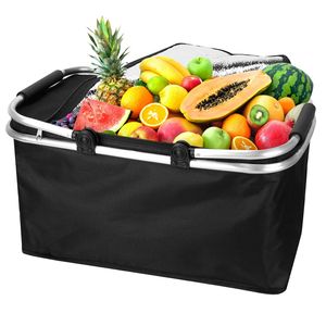 Borsa Termica Pieghevole da 30L per Picnic, Consegna Cibo e Conservazione Alimenti, con Struttura in Alluminio per Uso al Supermercato - Product Image 1