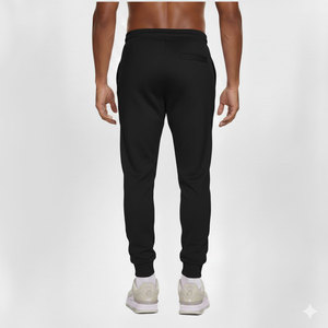 Pantalon de jogging unisexe en coton doux, taille élastique, bas de pantalon côtelé, vente en gros, marque privée, fournisseur OEM, directement de l'usine - Product Image 3