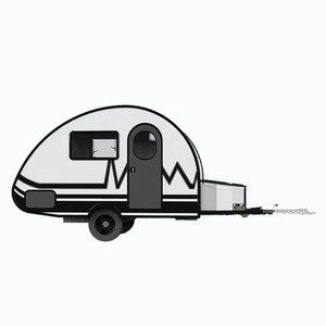 Remolque de Camping Pequeño Tipo Lágrima, Caravana Compacta de Viaje, Mini Remolque de Camping con Cabina para Dormir y Diseño de Cocina Trasera - Product Image 2